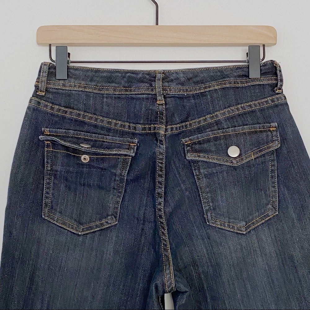 Chico’s Dark Wash Wide Leg Cropped Denim Jeans Size 4 - Picture 6 of 8